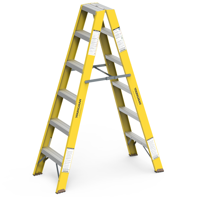 Youngman FRP Fiberglass Double Sided Self Supporting Ladder