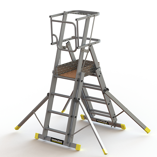 Youngman Extendable Folding Podium Ladder
