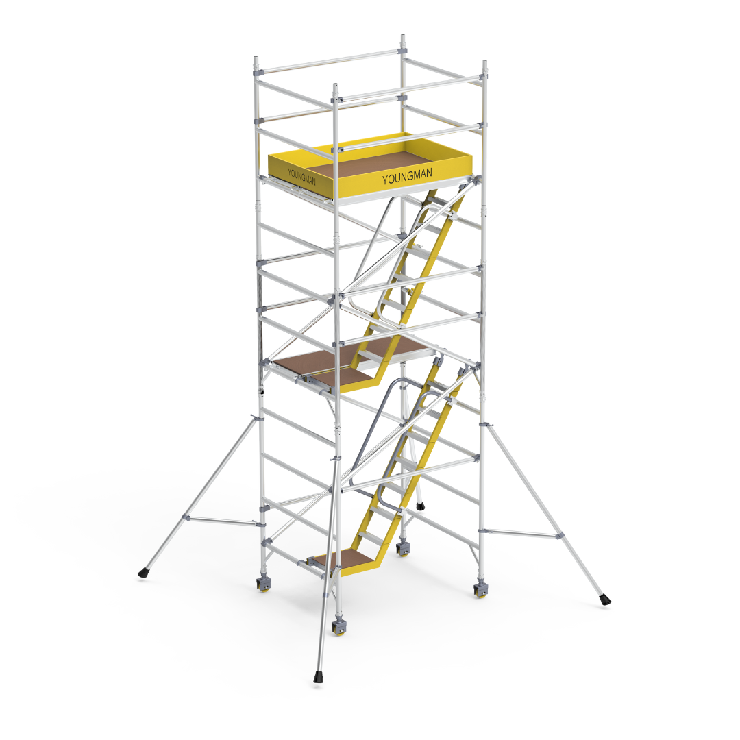 Youngman Light Weight Heavy Duty Aluminum Scaffold Tower Stairway To youngman-light-weight-heavy-duty-aluminum-scaffold-tower-stairway-to