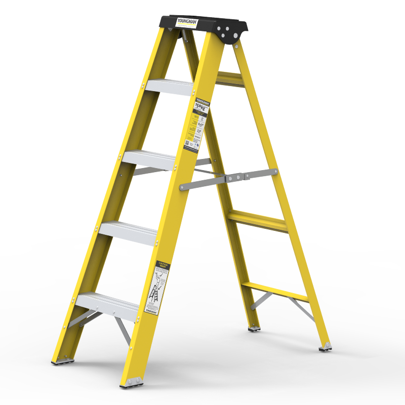 Youngman FRP (Fiberglass) Single Sided Self Supporting Ladder